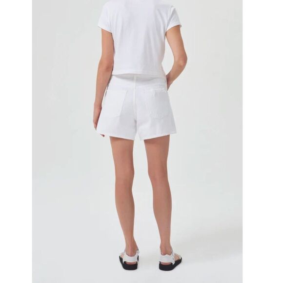Agolde Parker Long White Denim Jean Shorts Size 31 (12) New! - Picture 3 of 15